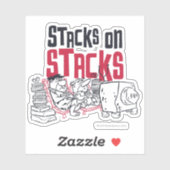Sticker Les Pierrafeu | Fred & Barney - Stacks on Stacks (Feuille)