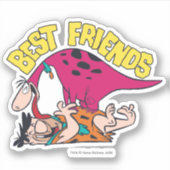 Sticker Les Pierrafeu | Fred & Dino - Les meilleurs amis (Devant)
