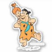 Sticker Les Pierrafeu | Fred & Pebbles Flintstone (Devant)