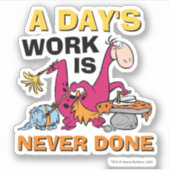 Sticker Les Pierrafeu | Maison de nettoyage Dino (Devant)