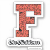 Sticker Les Pierrafeu | Monogramme de style collégial (Devant)