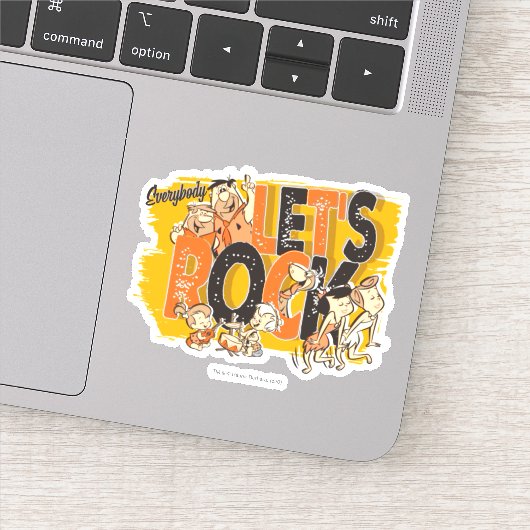 Sticker Les Pierrafeu | Tout le monde Rock (Détail)