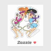 Sticker Les Pierrafeu | Wilma & Betty Rock Stars (Feuille)