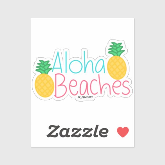 Sticker Les plages d'Aloha (Feuille)