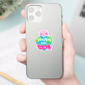 Sticker Les Plushies aiment la paix | Cute Kawaii Coeur Te (Téléphone)