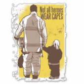 Sticker Les pompiers ne portent pas tous des capuchons (Devant)