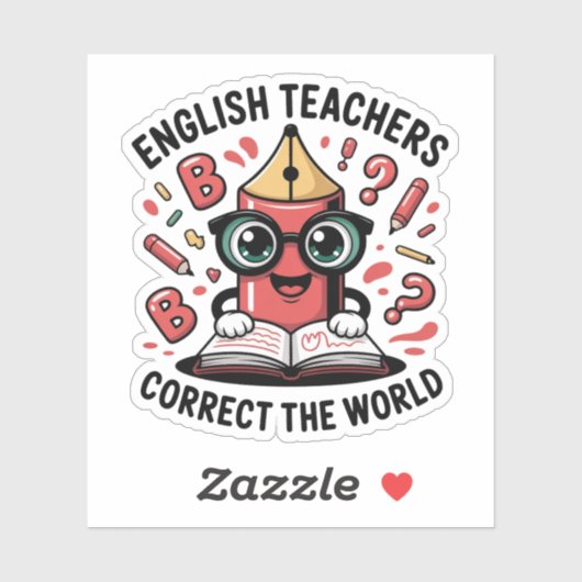 Sticker Les professeurs d'anglais corrigent le monde – Gra (Feuille)