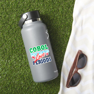 Sticker Les programmeurs Cobol aiment les périodes Autocol