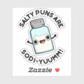 Sticker Les Puns Salés Sont Sodi-Yummm Funny Sodium Pun (Feuille)