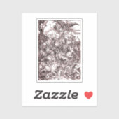 Sticker Les quatre cavaliers de l'Apocalypse (Dürer, 1498) (Feuille)