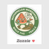 Sticker Les Randonneurs Pastèque Sur Les Sentiers (Feuille)