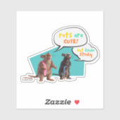 Sticker Les Rats Sont Mignons Mais Plutôt Stinky (Feuille)