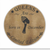 Sticker Les reines sont nées à l'anniversaire de décembre (Devant)