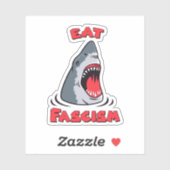 Sticker Les requins mangent le fascisme anti-fasciste (Feuille)
