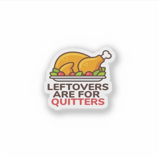Sticker Les Restes Sont Pour Quitters Thanksgiving Fun Cla (Devant)
