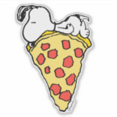 Sticker Les rêves de pizza de Snoopy (Devant)
