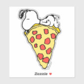 Sticker Les rêves de pizza de Snoopy (Feuille)
