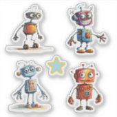 Sticker Les robots dangereux (5 - 8) (Devant)