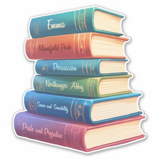 Sticker Les romans de Jane Austen VIII (Devant)