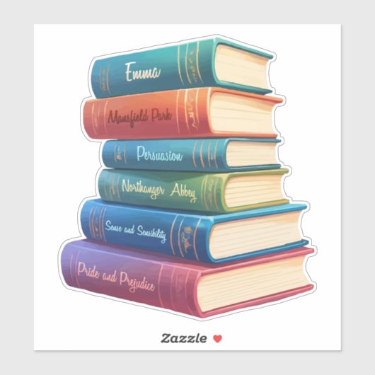 Sticker Les romans de Jane Austen VIII (Feuille)