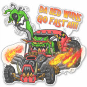 Sticker Les Rouges Vont Plus Vite Ork Buggie (Devant)