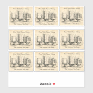 Sticker Les ruches d'abeilles Vintages