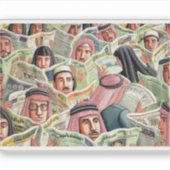 Sticker les saoudiens lisent l'autocollant de l'actualité (Devant)