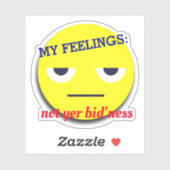 Sticker Les sentiments anti-émoticônes vous soucient de vo (Feuille)