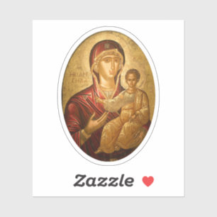 Sticker Les Théotokos et le Christ Enfant Vinyl Orthodoxe