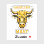 Sticker Les vaches ne sont pas de la nourriture (Feuille)