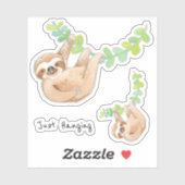 Sticker Les vignes de la Jungle de Sloth se penchent (Feuille)