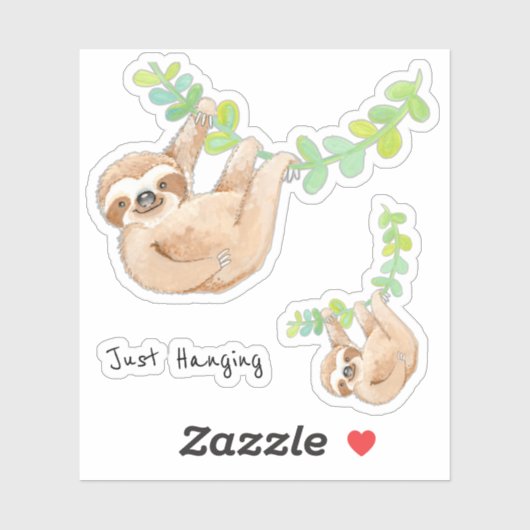 Sticker Les vignes de la Jungle de Sloth se penchent (Feuille)