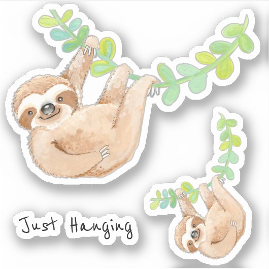 Sticker Les vignes de la Jungle de Sloth se penchent (Devant)