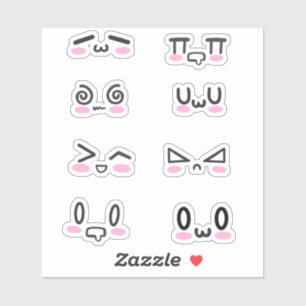 Sticker Les visages de Kawaii