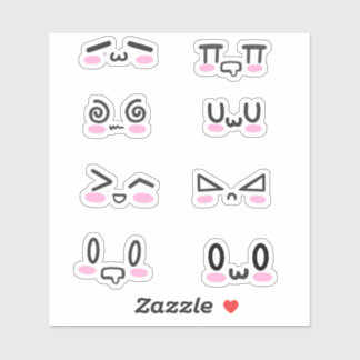 Sticker Les visages de Kawaii