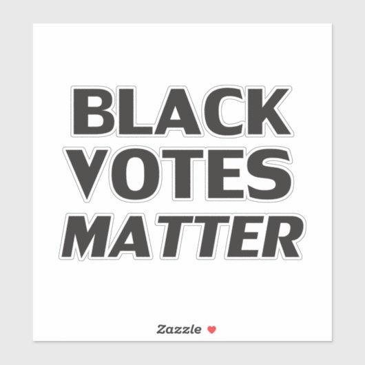 Sticker Les votes noirs comptent la typographie moderne no (Feuille)