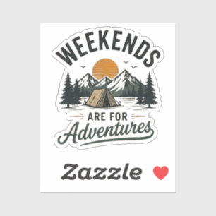 Sticker Les week-ends sont faits pour l'aventure