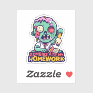Sticker Les zombies ont mangé mes devoirs