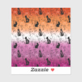 Sticker Lesbian Pride Chat noir - Mystical Witchy (Feuille)