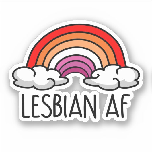 STICKER LESBIENNE AF (Devant)