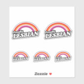Sticker Lesbienne et fière (Feuille)
