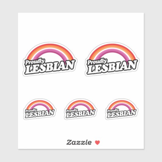 Sticker Lesbienne et fière (Feuille)