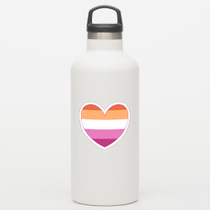 Sticker Lesbienne LGBTQ+ Fierté et soutien Rainbow Heart S