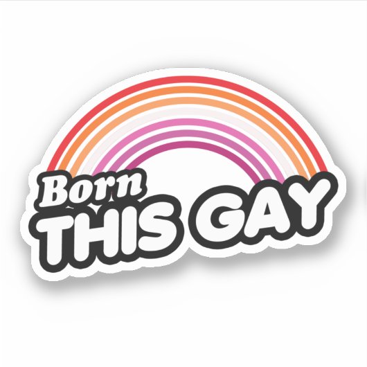 Sticker Lesbienne - Né.e comme ça (Devant)