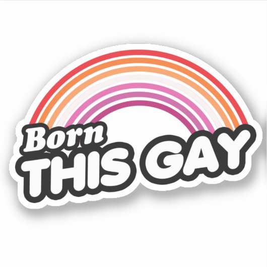 Sticker Lesbienne - Né.e comme ça (Devant)