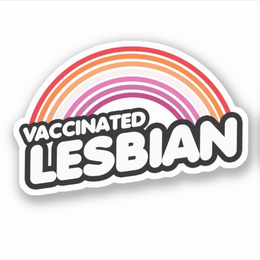 STICKER LESBIENNE VACCINÉE (Devant)