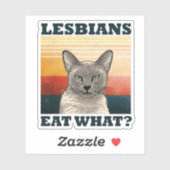 Sticker Lesbiennes Mangent Quoi? (Feuille)