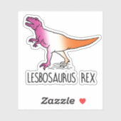 Sticker Lesbosaurus Rex (Feuille)
