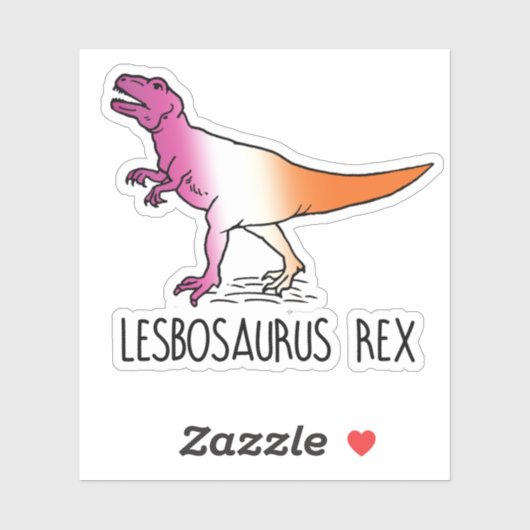Sticker Lesbosaurus Rex (Feuille)
