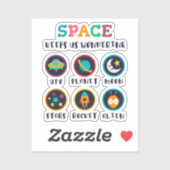 Sticker L'espace nous fait nous poser des questions (Feuille)